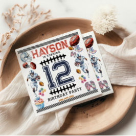 ボーイズスポーツサッカー誕生日パーティー スタンダードカクテルナプキン