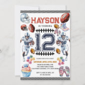 ボーイズスポーツサッカー誕生日パーティー 招待状 (正面)