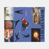 ボーイズスポーツフリースブランケット。 フリースブランケット (正面(横))