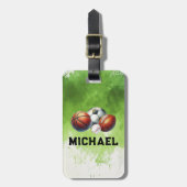 ボーイズスポーツボールスクールバッグ ラゲッジタグ (正面縦)