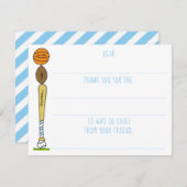 ボーイズスポーツボール充填誕生日有難う ノートカード (正面/裏面)