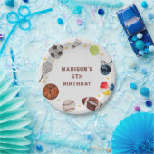 ボーイズスポーツ子供の誕生日パーティー ペーパープレート (パーティー)