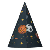 ボーイズスモダンポーツバースデーパーティー パーティーハット (裏面)