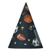 ボーイズスモダンポーツバースデーパーティー パーティーハット (左)