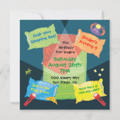 ボーイズスリープバースランバーパーティの招待状 招待状 (裏面)