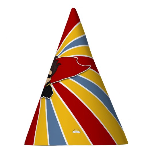 ボーイズスーパーヒーローをテーマにした漫画ブック誕生日 パーティーハット (右)