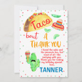 ボーイズタコフィエスタテメド誕生日サンキューカード 招待状 (正面)