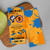 ボーイズダーツガンパーティー誕生日招待状 招待状