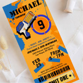 ボーイズダーツガンパーティー誕生日招待状 招待状