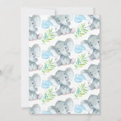 ボーイズチョークボードエレファントベビーシャワー招待状 招待状 (裏面)