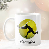 ボーイズテニス選手パーソナライズされた名コーヒーマグ コーヒーマグカップ