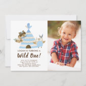 ボーイズテペワイルドワン誕生日招待状 招待状 (正面)