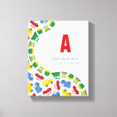 ボーイズトイカラフルズおもしろい輸送ベビー子供部屋アート キャンバスプリント (正面)