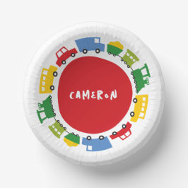 ボーイズトイカラフルズおもしろい輸送誕生日パーティー ペーパーボウル