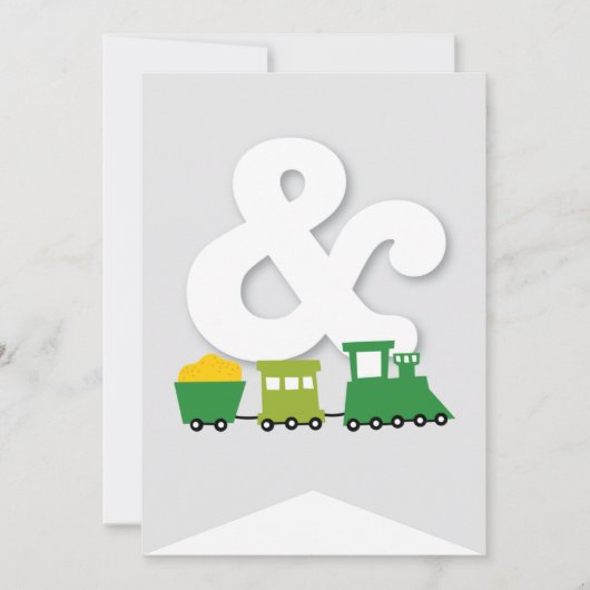 ボーイズトイズキッズバースデーパーティーDIYバンティンバナー 招待状 (正面)