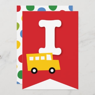 ボーイズトイズキッズバースデーパーティーDIYバンティンバナー 招待状