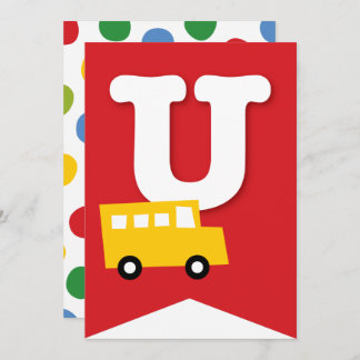 ボーイズトイズキッズバースデーパーティーDIYバンティンバナー 招待状