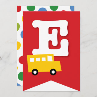 ボーイズトイズキッズバースデーパーティーDIYバンティンバナー 招待状