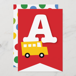 ボーイズトイズキッズバースデーパーティーDIYバンティンバナー 招待状