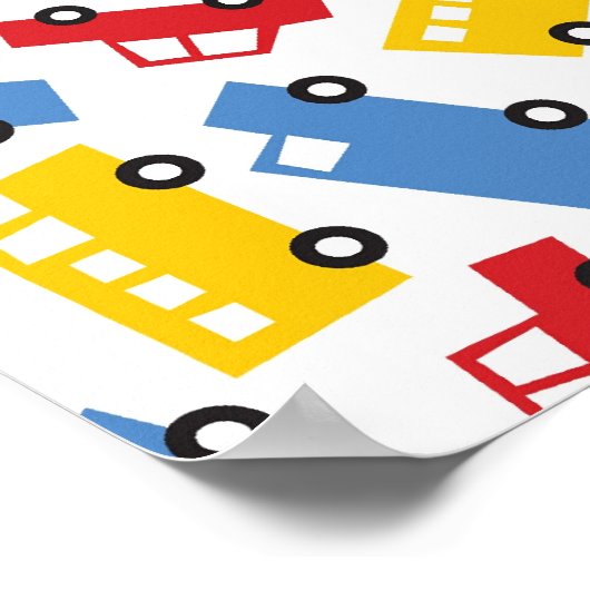 ボーイズトイズトランスポートカスタムベビー子供部屋アート ポスター (角)