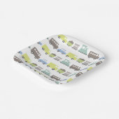 ボーイズトイズパステルブルーキッズトランスポートバースデーパーティー ペーパープレート (傾斜あり)