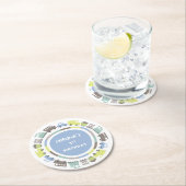 ボーイズトイズパステルブルーキッズトランスポートバースデーパーティー ラウンドペーパーコースター (インサイチュ)