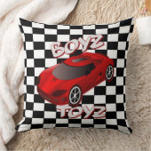 ボーイズトイズレッドスポーツカー装飾用クッション クッション (ブランケット)
