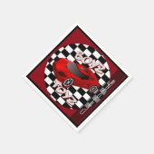 ボーイズトイズレッドスポーツカー スタンダードカクテルナプキン (角)