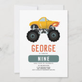 ボーイズトクールラック子供の誕生日 招待状 (正面)