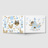ボーイズトライバルウッドランドベビーシャワーゲストブック ゲストブック (全面)