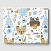 ボーイズトライバルウッドランドベビーシャワーゲストブック ゲストブック (裏面)