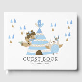 ボーイズトライバルウッドランドベビーシャワーゲストブック ゲストブック (正面)