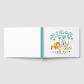 ボーイズトライバルウッドランドベビーシャワーゲストブック ゲストブック (全面)