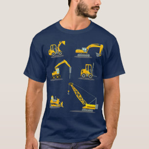 ボーイズトラック建築重装クレーン Tシャツ