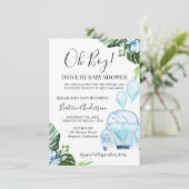 ボーイズドライブバイパレードベビーベビーシャワー招待状 招待状 (スタンド正面)