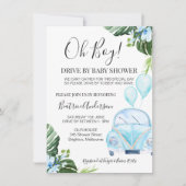 ボーイズドライブバイパレードベビーベビーシャワー招待状 招待状 (正面)
