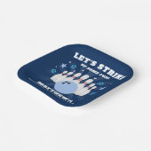 ボーイズネイビーブルーボーリング誕生会 ペーパープレート (傾斜あり)