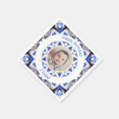 ボーイズハッピーバースデー鮮やかブルースターカスタム時代 スタンダードカクテルナプキン (角)