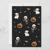 ボーイズハロウィンキッズパーティーカボチャ誕生日パーティー 招待状 (裏面)