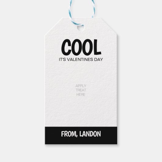 ボーイズバおもしろいレンタインデートメッセージカード ギフトタグ (正面)