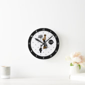 ボーイズバスケットボール選手のスターアスリート名とナンバー  ラウンド壁時計 (ホーム)