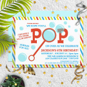 ボーイズバブルパーティー誕生日招待状 招待状