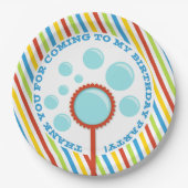 ボーイズバブルパーティー誕生日 ペーパープレート (正面)