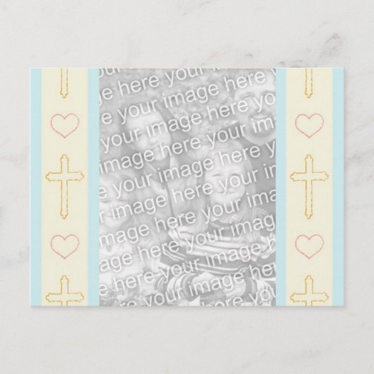 ボーイズバプテスマ招待状 インビテーションポストカード (正面)