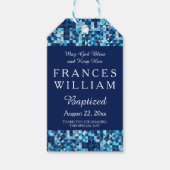 ボーイズバプテスマ《キリスト教》洗礼式や命名式幾何学十字架 ギフトタグ (正面)