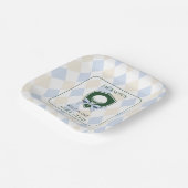 ボーイズパーソナライズされたズゴルフブルーファースト誕生日パーティー ペーパープレート (傾斜あり)