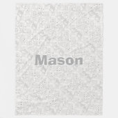 ボーイズパーソナライズされたルームモダンテペ矢印パターン フリースブランケット (正面)