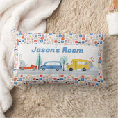 ボーイズパーソナライズされたロードシンボルや象徴輸送 ランバークッション (ブランケット)