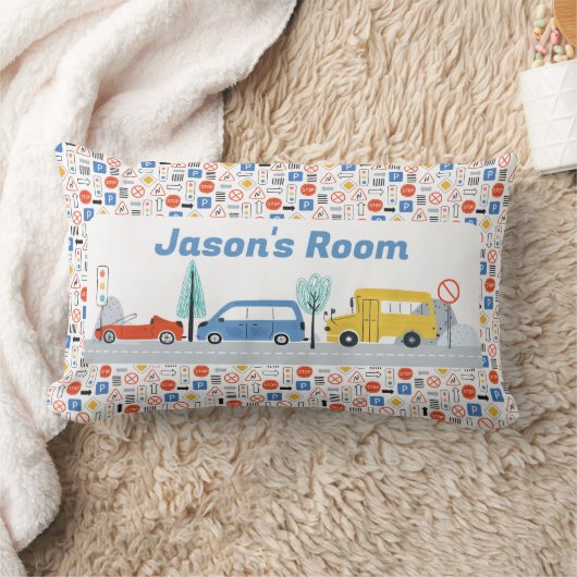 ボーイズパーソナライズされたロードシンボルや象徴輸送 ランバークッション (ブランケット)