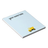 ボーイズパーソナライズされた建築トラックメモ帳 ノートパッド (アングル)